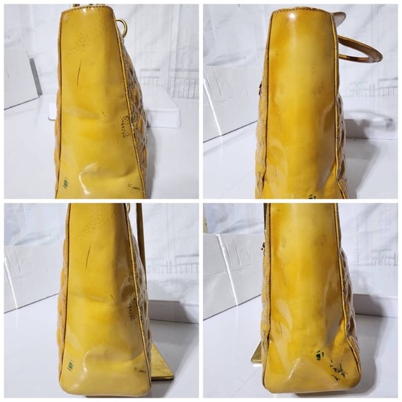 Authentic Christian Dior Cannage Lady Dior Patent Leather Tote Bag - Picture 7 of 15